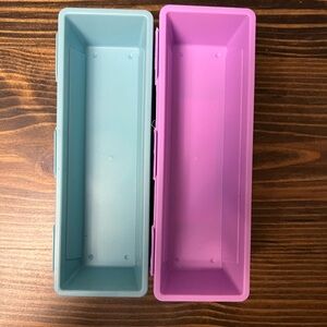 Bundle of Teal and Purple Storage Bins- Pens and Pencils